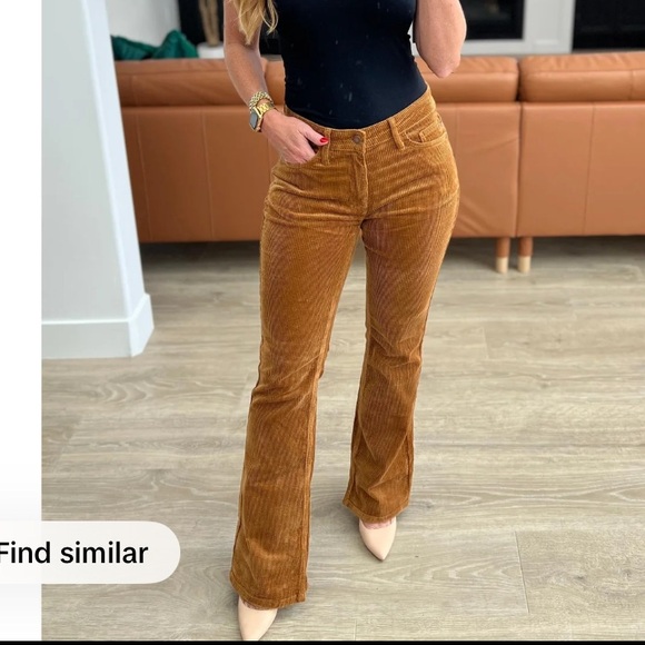 Judy Blue Pants - Judy Blue Cordelia Camel Corduroy Bootcut Flare Pants Women’s Size 11/30